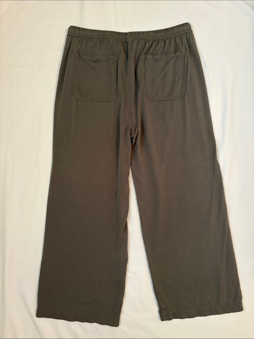 Splendid Angie Wide Leg Crop Pants Eucalyptus Green Large - Picture 2 of 8